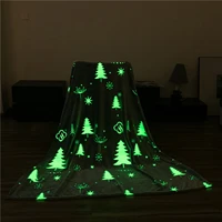 glow in the dark blanket cozy flannel throw blankets baby plush soft luminous blanket for adult kids birthday christmas gift
