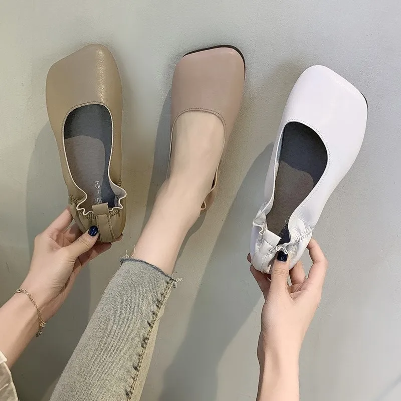 Fashion Women Flats Female Mary Janes Closed Toe Sandals Handmade Genuine Leather Comfort Shoes Casual Fashion Red