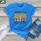 100 хлопок Fucculent Футболка женская одежда Kawaii белые женские рубашки кактус Харадзюку короткие блузки женские топы мужские футболки 3xl