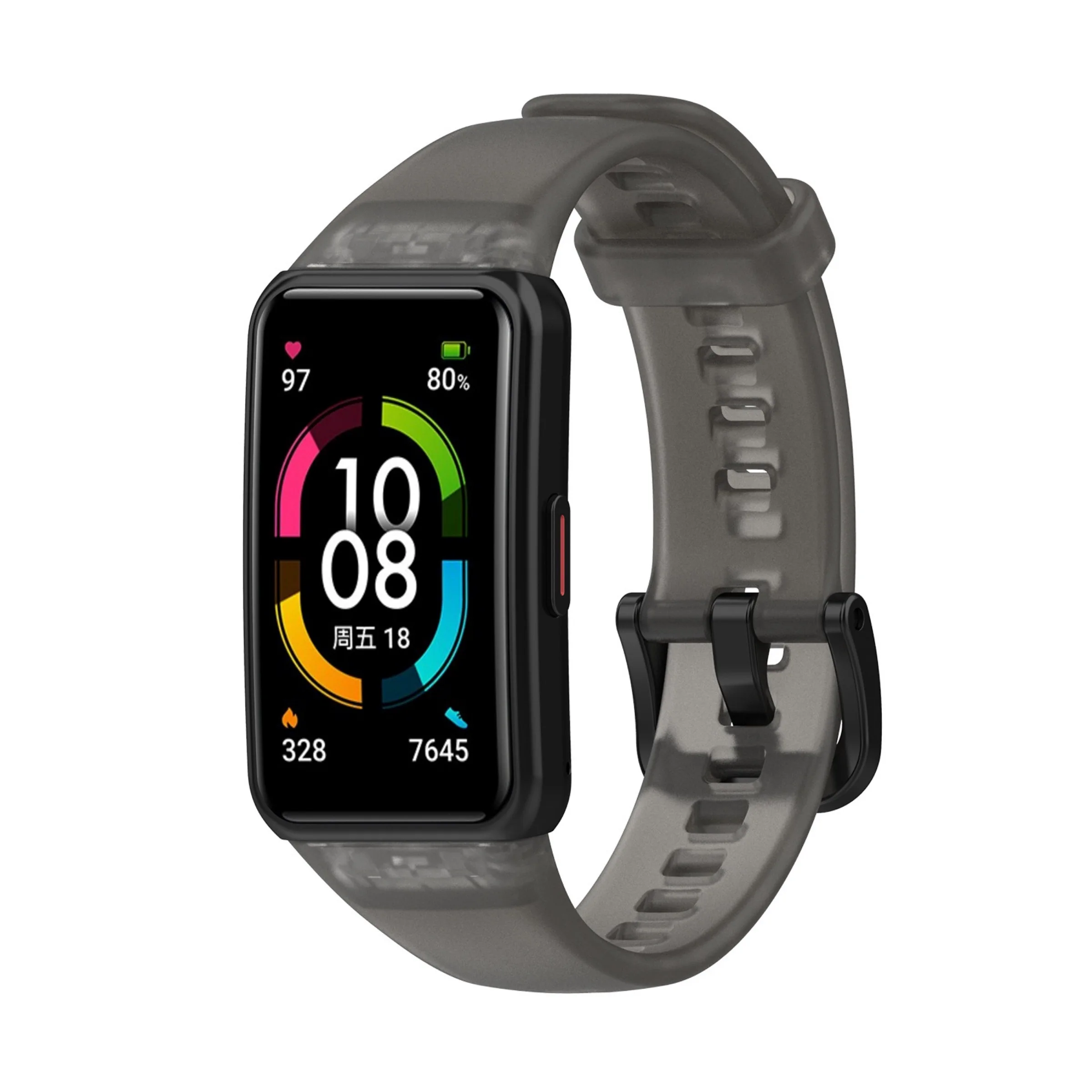 Прозрачный мягкий силиконовый ремешок на запястье для Huawei Band 6 honor Watch + 2 шт. 3D