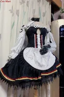 Game Azur Lane KMS Bismarck Cosplay Costume Fashion Cute Maid Dress Unisex Ball Activity Party Role Play Clothing Custom-Make
