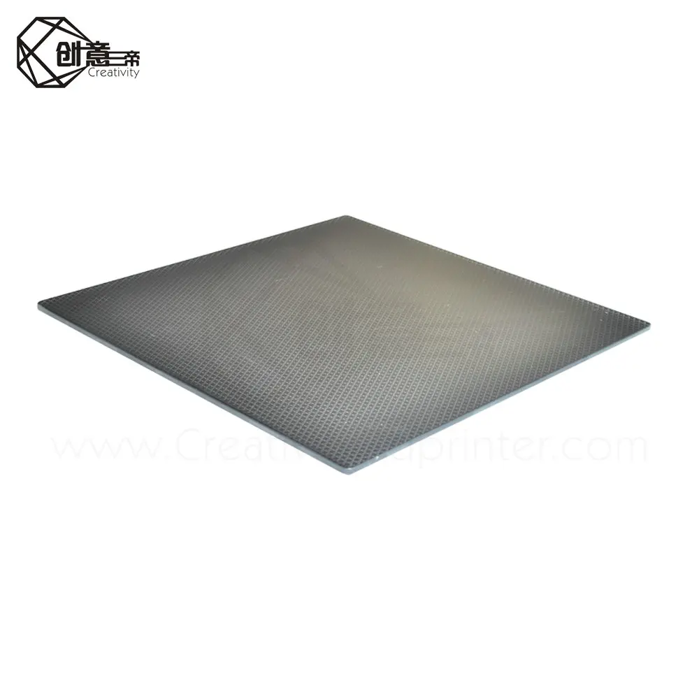 Черная углеродистая Кремниевая кристальная стеклянная платформа 235*235*3 мм для