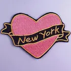 Нашивки в полоску Нью-Йорк с надписью сделай сам, вышитые нашивки в форме сердца для куртки, одежды, наклейки с утюгом, нашивки для одежды