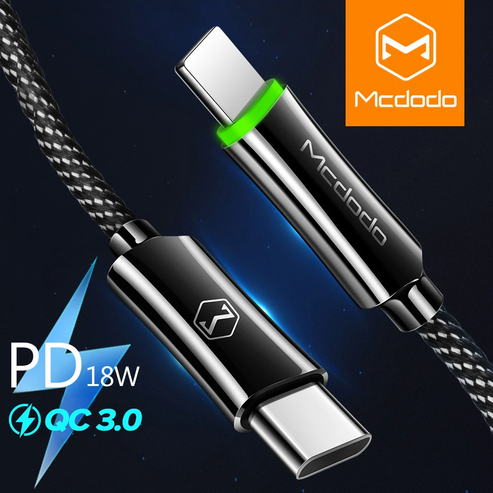 MCDODO автоматическое отключение PD Быстрая зарядка USB кабель для iPhone 11Pro XS Max XR X 8 7 6 6S Plus type C быстрое зарядное устройство для зарядки телефона