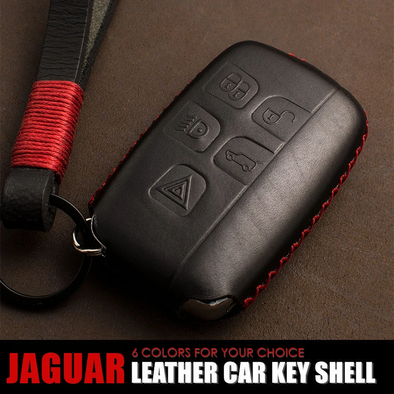 Кожаный чехол для ключей ручной работы брелок автомобильных кнопок Jaguar кожаный