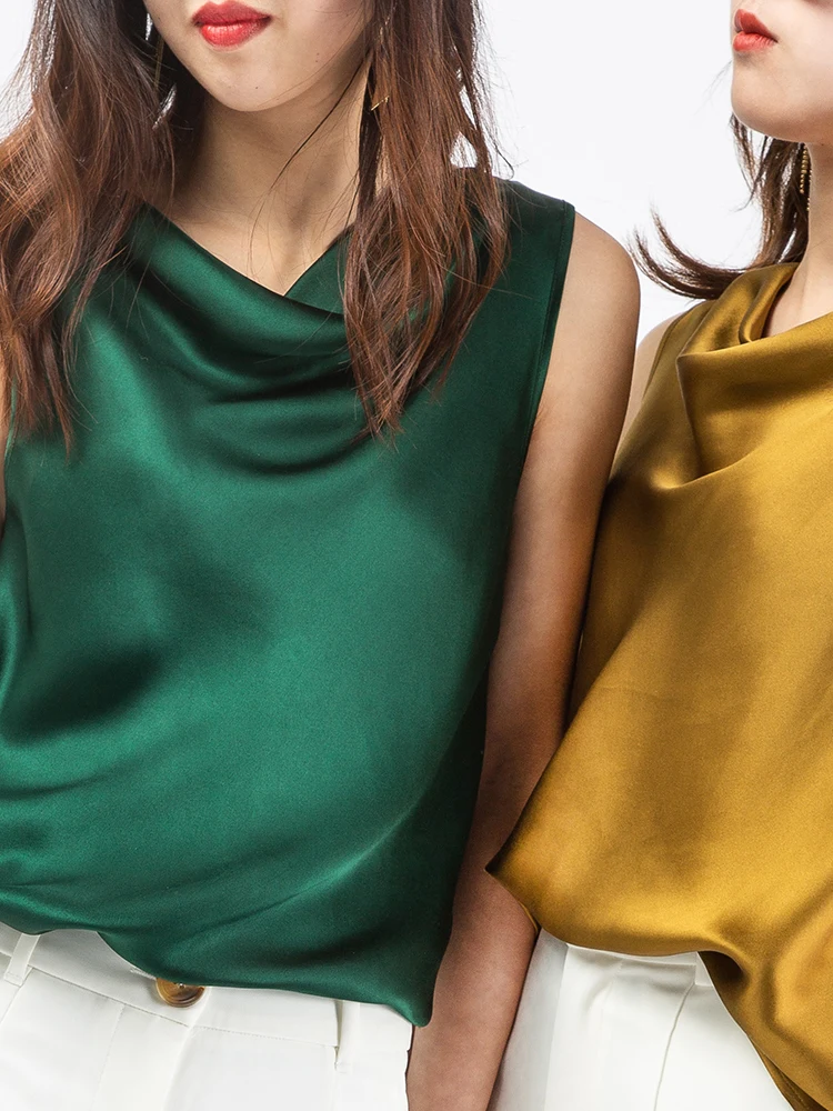 Женский укороченный топ Tcyeek летний из натурального шелка Корейская Винтажная