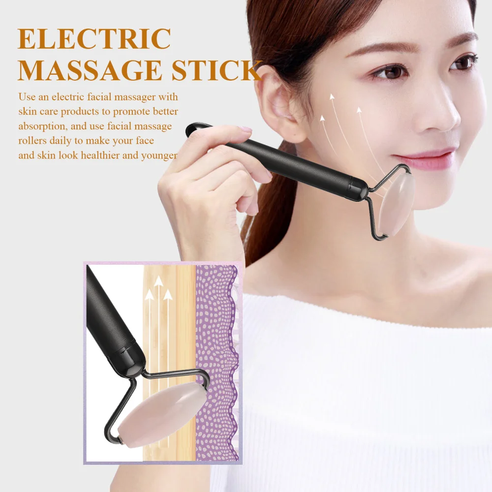 

1 Set Jade Face Roller Facial Jade Massager Electric Stick for