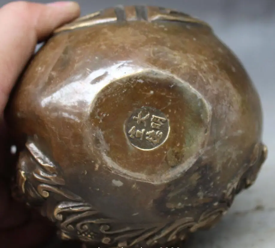 12 см китайская Бронзовая скульптура Миф 8 бессмертный Бог Длинная жизнь