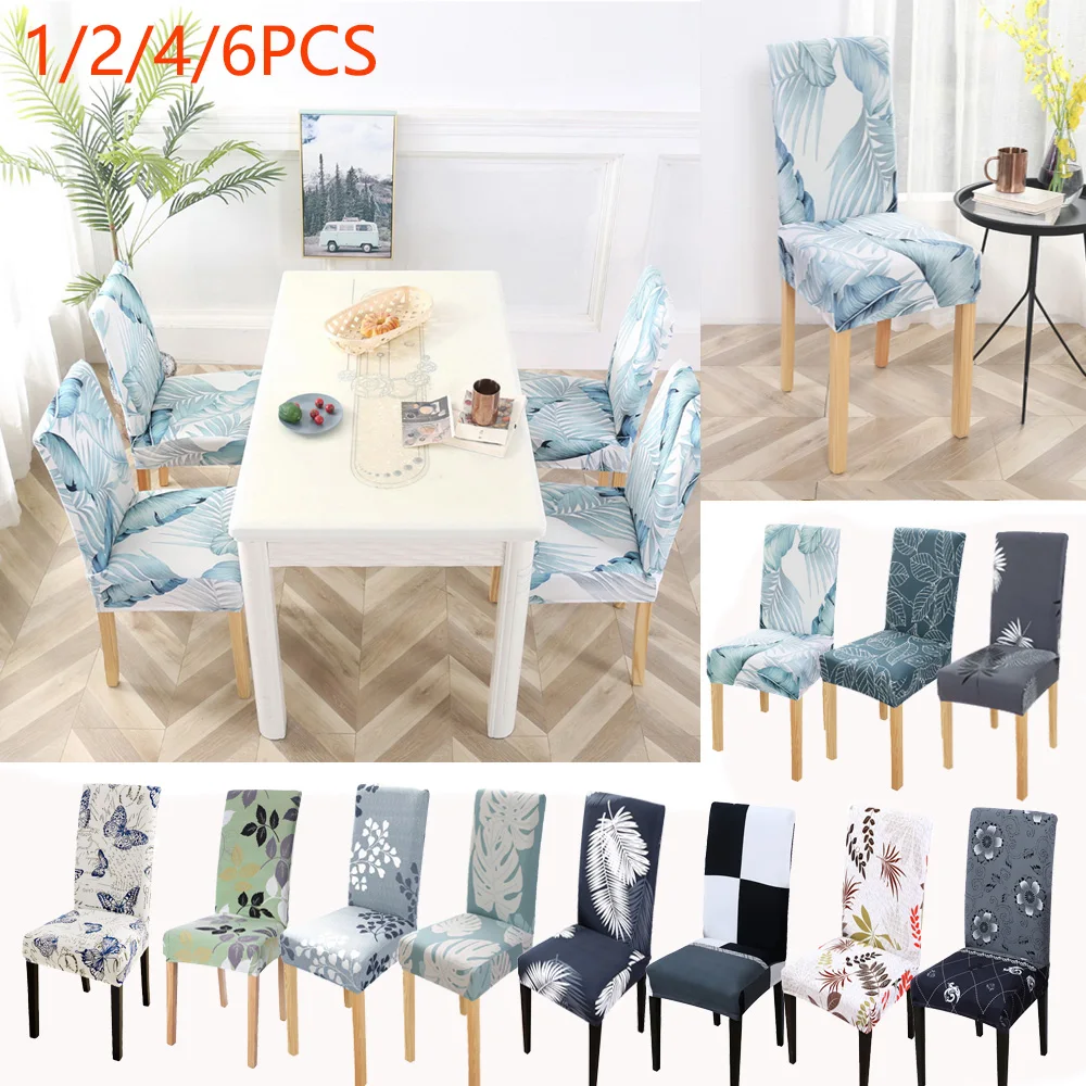 1/2/4/6 шт. Печатные Эластичный чехол для кресла спандекс эластичный чехлов чехлы на