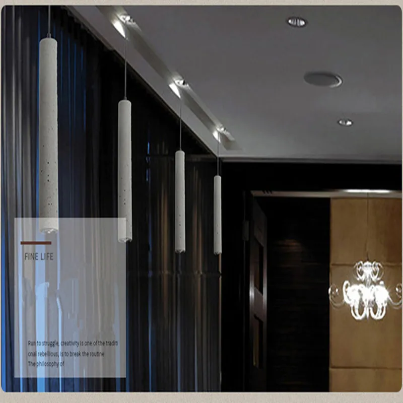 

Loft Creative Art Style Cement Led Chandeliers Modern Bar Bedroom Restaurant Cafe Hanging Lamp Fixtures Free Shipping LED Bulbs