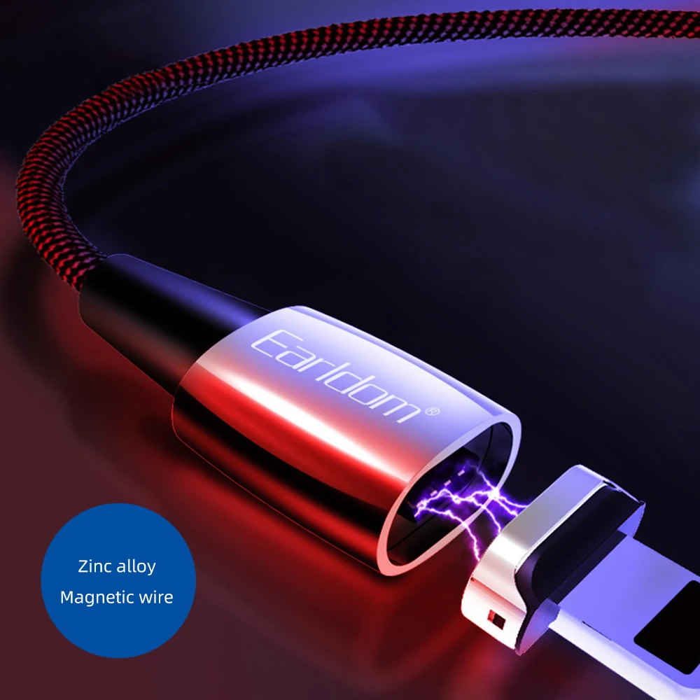 FDBRO Магнитный Micro USB кабель для телефона Быстрая зарядка данных провод шнур магнитное зарядное устройство usb type C кабель для мобильного телефона 1 м