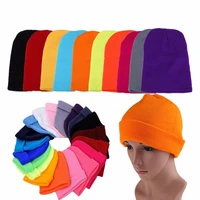fluorescent color sport outdoor soft winter baggy warm autumn line cap casual caps knitted hats 20 colors