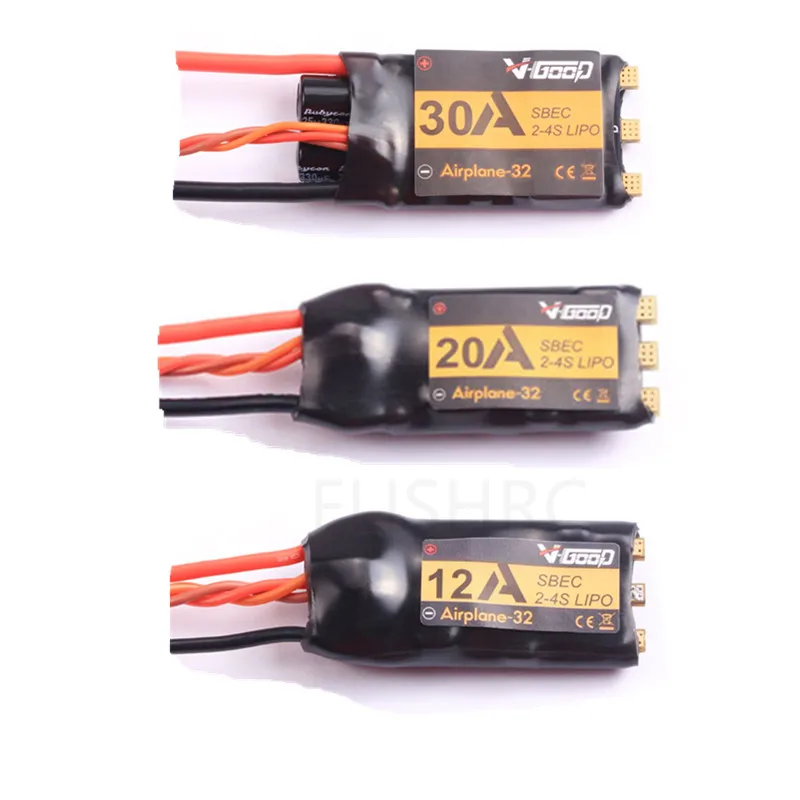 VGOOD Airplanes 32 12A 20A 30A бесщеточный ESC с SBEC 2 4S LiPo для неподвижного крыла RC Airplain|Детали и