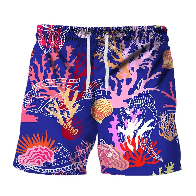 

Шорты liaseo мужские с 3D-принтом Морская жизнь Рыба мультфильм коллаж модные шорты Харадзюку мужские/женские летние повседневные шорты