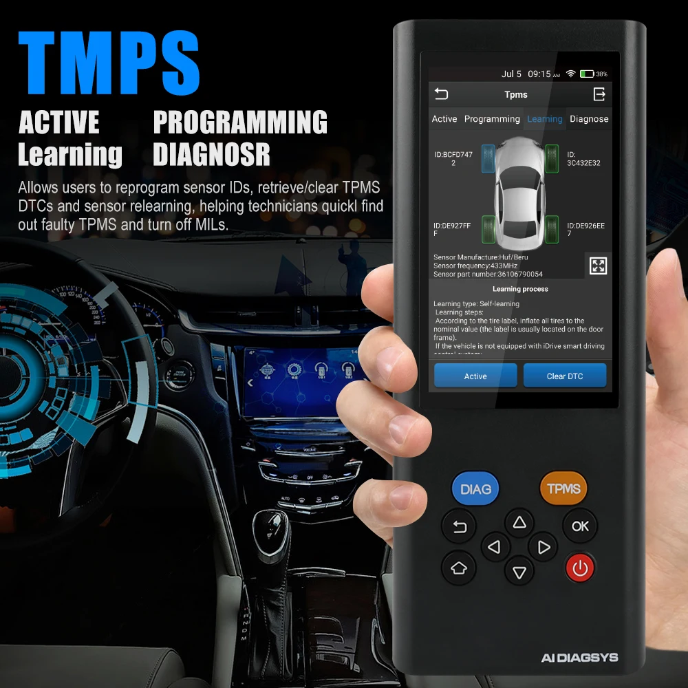 Launch AIDIAGSYS полная система Obd2 автомобильный сканер ABS SAS DPF EPB сброс масла TPMS