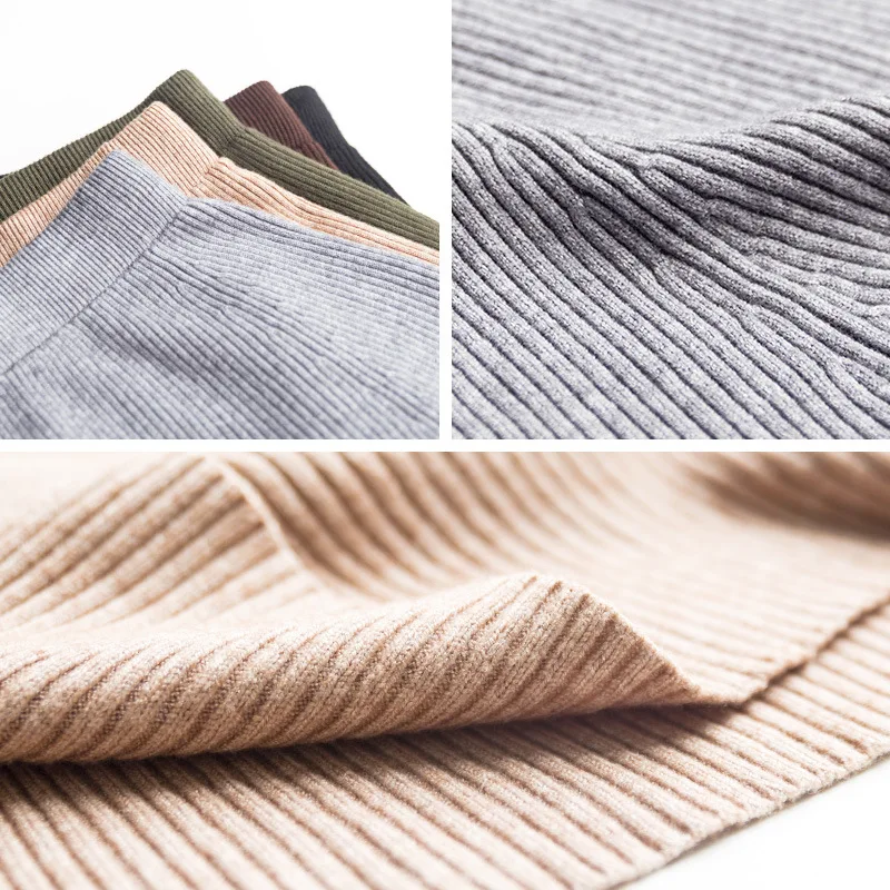 

Ladies Knitted Long Skirts High Waist Pleated A Line Skirt Women Slim Empire Irregular Yarn Skirt