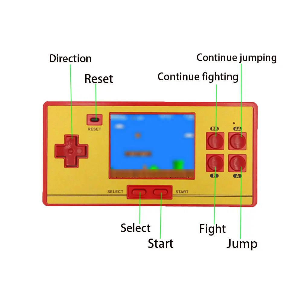Портативные игровые плееры Встроенные игры NES FC 600 семейные карманные 8 бит ретро