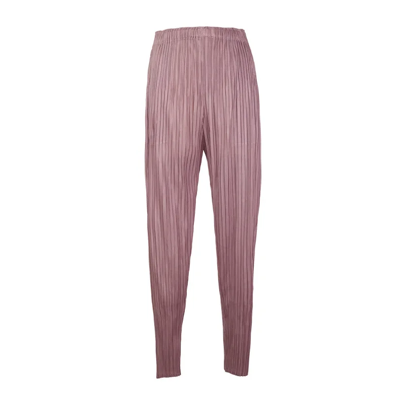 Latest Miyake fold autumn winter jogger pants women casual hang feel new simple Black breathable jeggings Women TP2050 | Женская одежда