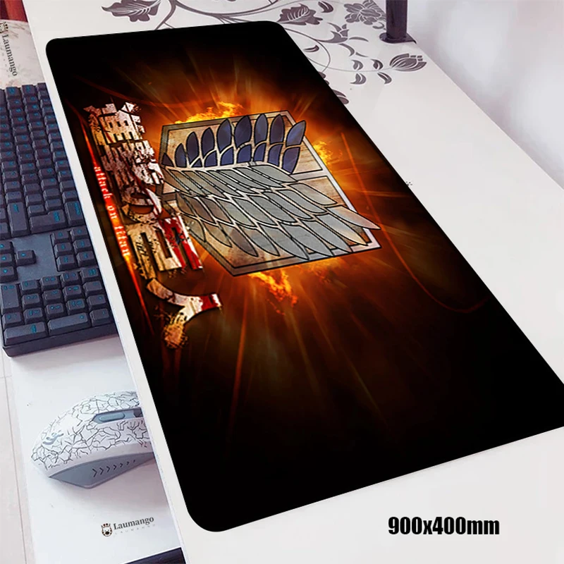 

Attack on Titan Mousepad Gamer Accessories Large Mouse Pad Mausepad Computer Desk Gaming Laptop Pc Mats Non-slip Mat Carpet Pads