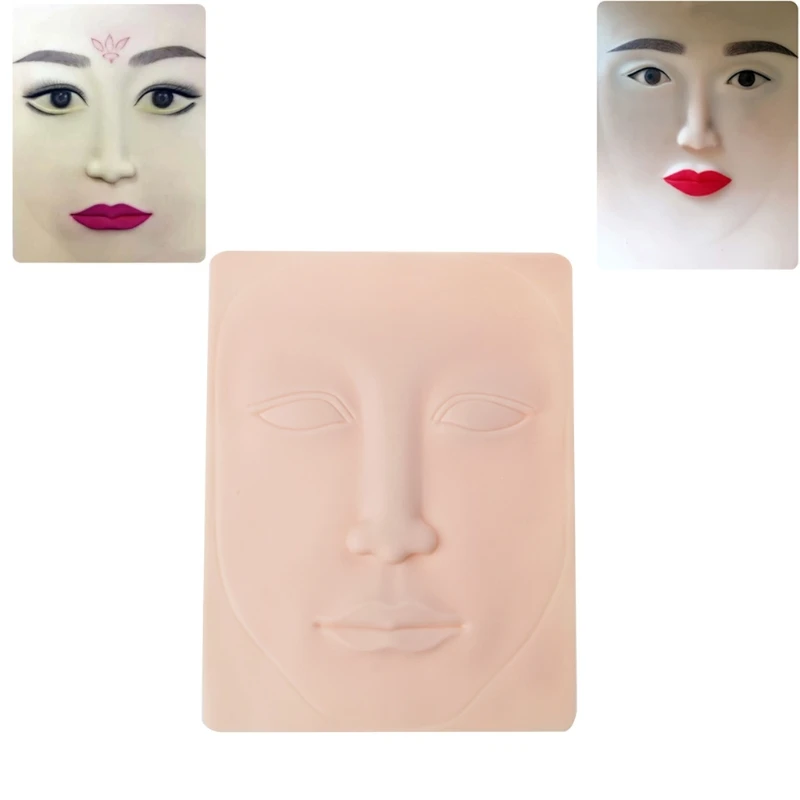 

3D Silicone Face Tattoo Practice Fake Skins Beginners Permanent Makeup Tools New C1FF