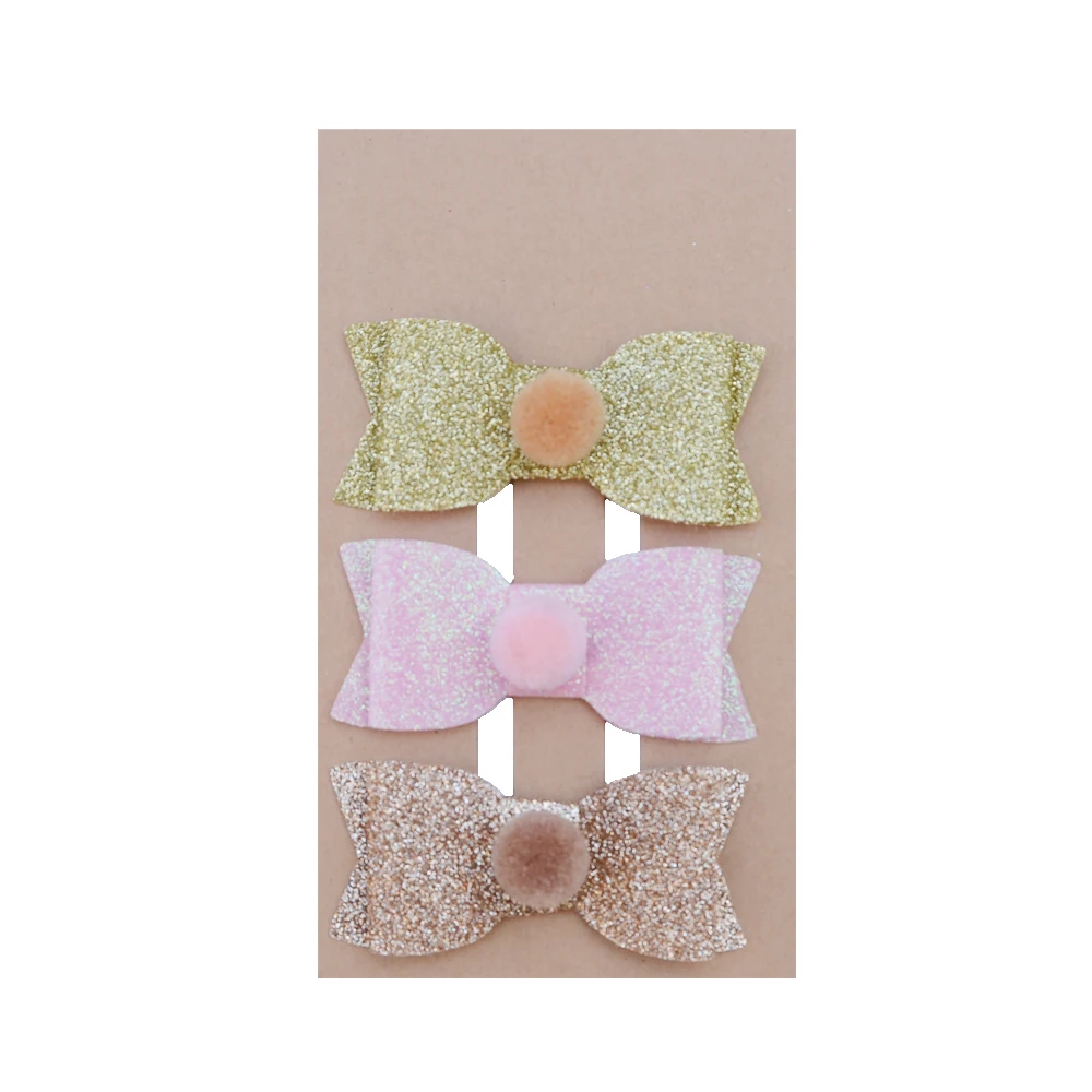 Заколка для волос с бантом девочек на День Благодарения и Рождество блестящие