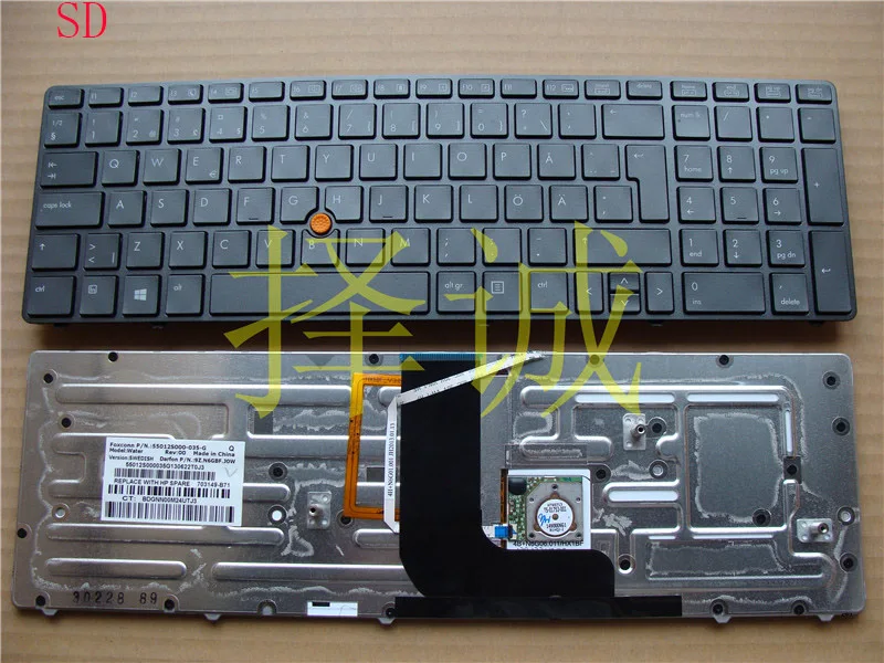 Клавиатура для ноутбука hp Probook 8560 Вт 8570 Вт 8760 Вт 8770 Вт Датская/норвежская/Русская/испанская/швейцарская/Американская Раскладка - Цвет: orange