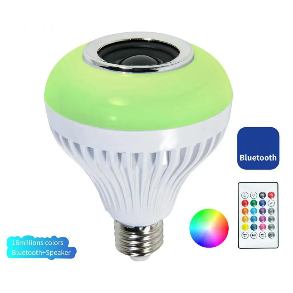 5-7 Вт Беспроводная Bluetooth Колонка лампа LED RGB Музыка проигрыватель ламсветильник E27