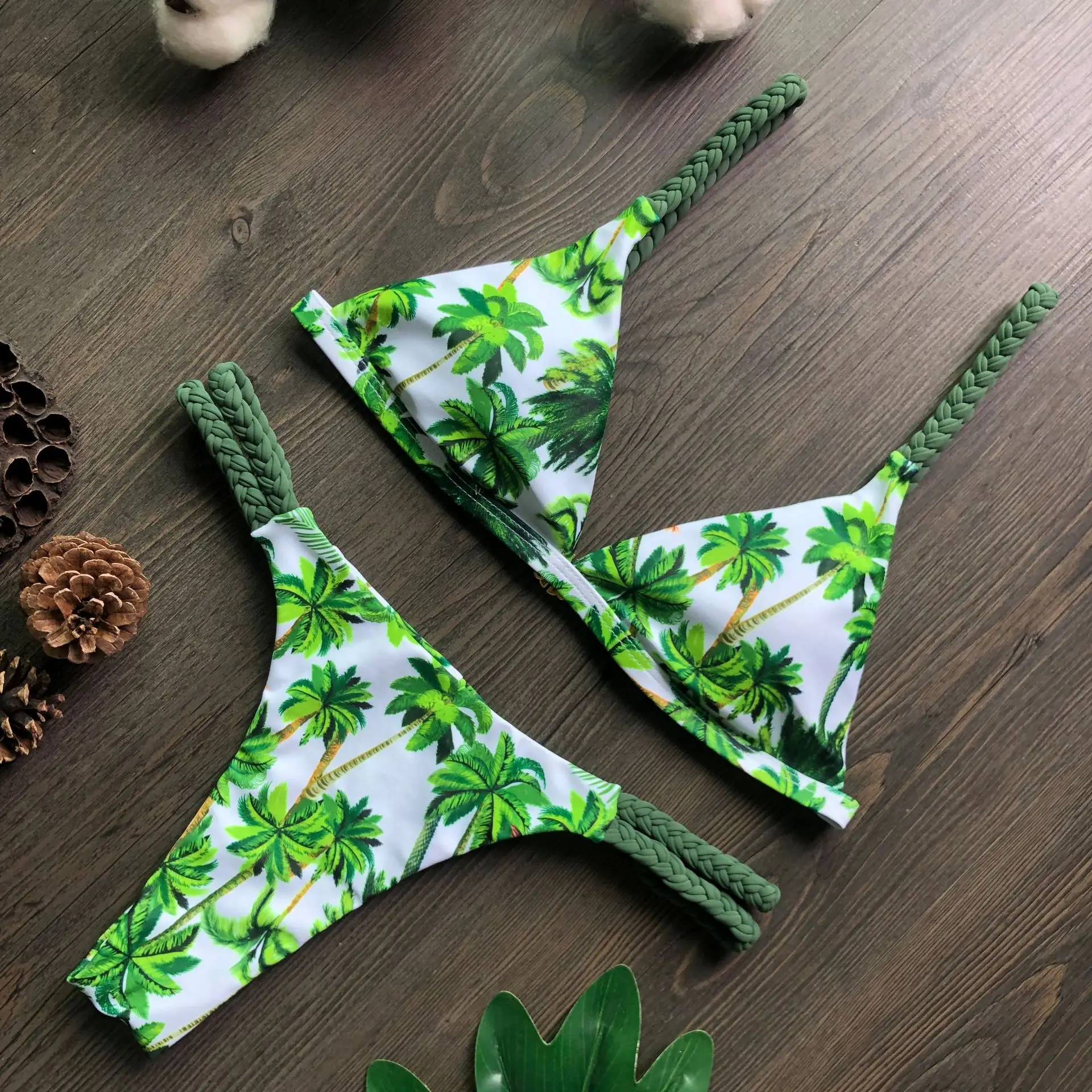 

Urifens Для женщин двойка Для женщин 2021 бандо Bh бандажный купальник бикини с эффектом пуш-ап, бразильские, женский пляжный костюм Badpak LYC84U