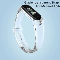 for mi band 6 5 4 strap transparent silicone wrist straps for xiomi miband 3 xiami amazfit band 5 for mi sport bracelet 5