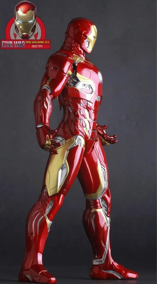 1" 30 см Сумасшедшие игрушки Мстители Капитан Америка Civil War Железный человек Mark XLV MK 45 ПВХ фигурка Коллекционная модель игрушки
