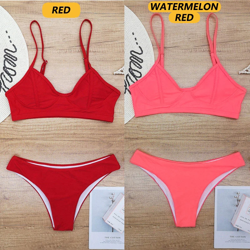 

Sexy Solid/Floral/Tie Dye Thong Brazilian Push Up Bikini Set 2021 Swimsuit Women Swimwear Beach Wear Swim Bathing Suit Beachwear