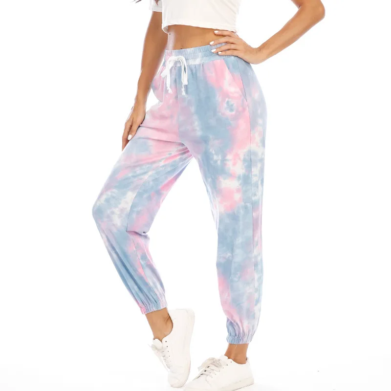 

ZOGAA Women's Tie-dye Sports Casual Pants Aesthetic Track Streetwear Ladies Joggers Lose Weight Sweatpants Hip Hop Trousers