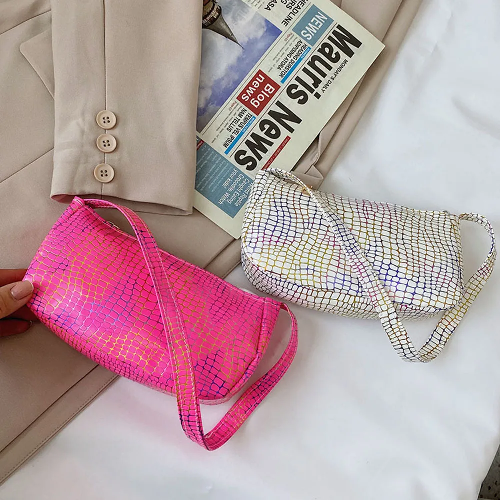 

Женская сумка из искусственной кожи, однотонная маленькая сумка через плечо с каменным узором, популярная простая Женская Повседневная сум...