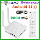 2021 ТВ-приставка UGOOS AM7 Android 11 Amlogic S905X4 DDR4 4 ГБ ОЗУ 32 Гб ПЗУ поддержка AV1 CEC HDR WiFi6 1000M BT5.0 OTT 4K ТВ-приставка