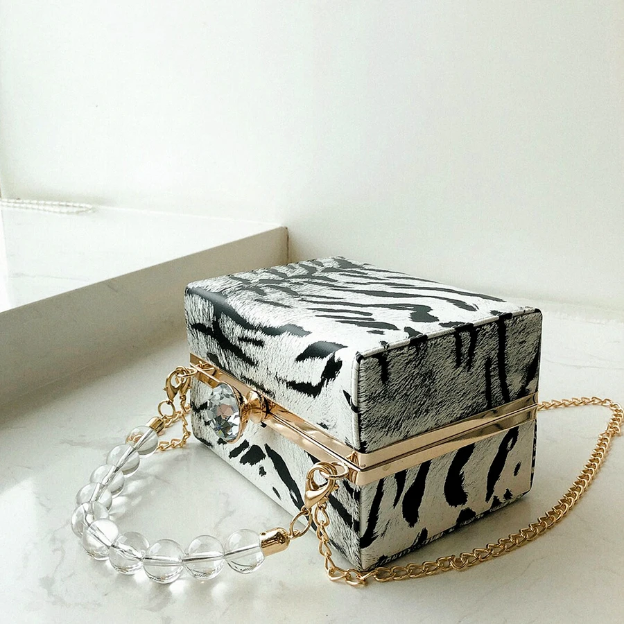 Женская сумочка с леопардовым принтом Маленькая вечерняя сумка на плечо