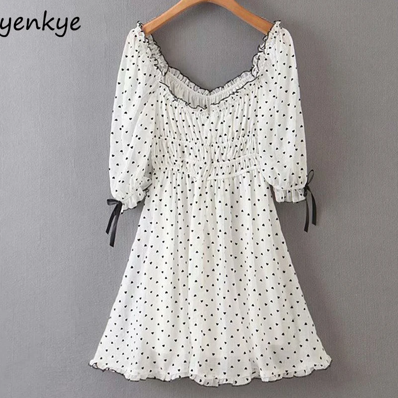 Женское мини-платье с бантом повседневное элегантное ТРАПЕЦИЕВИДНОЕ ПЛАТЬЕ