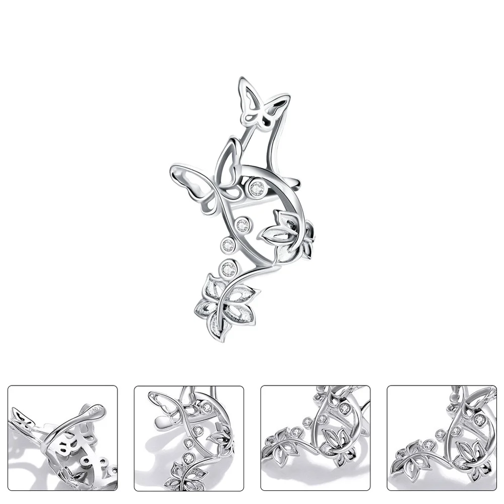 

1pc Ear Clips Ear Hole Ear Jewelry Chic Ear Clip Fashion Earring (Silver)