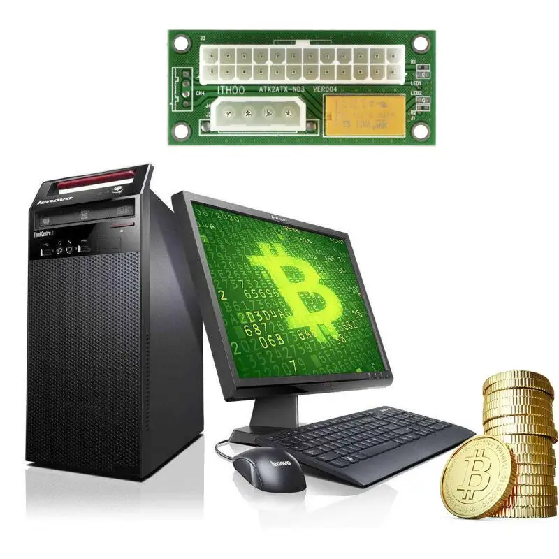 

24Pin To 4Pin ATX Power Supply Sync Synchronous Starter Extender Card Dual PSU Adapter For Litecoin Bitcoin Miner