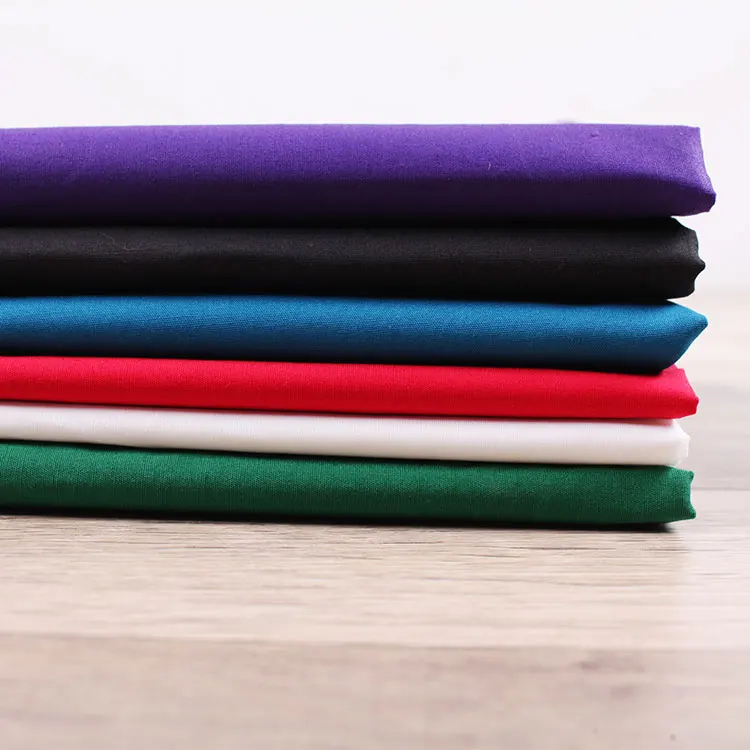 

Handmade DIY clothing fabric solid color cotton elastic poplin six colors optional