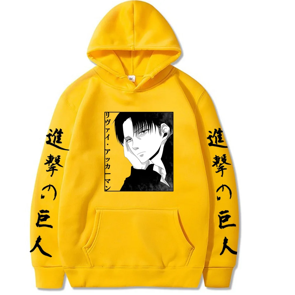 

Anime Attack on Titan Hoodie Levi Ackerman Pullover Long Sleeve Tops Spring Fall Clothes Streetwear Attack on Titan Kids Hoodies