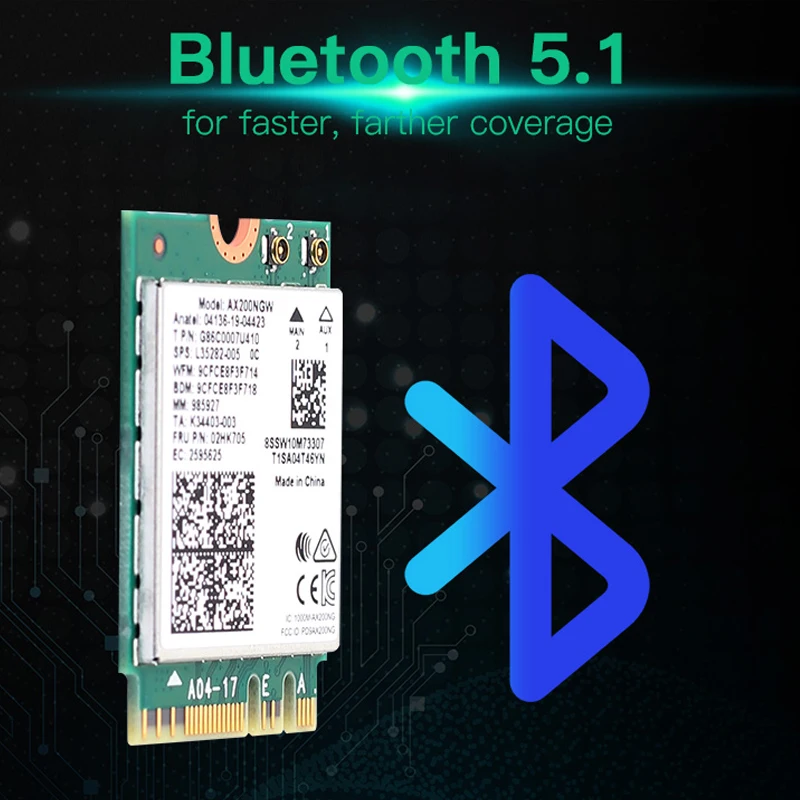 Tri band Intel AX210 wireless AX210NGW 5374Mbps 802.11AX Wi-Fi 6 AX200 AC9260 8265 8260 7265 7260 3168 3165 3160 M. 2 | Компьютеры и