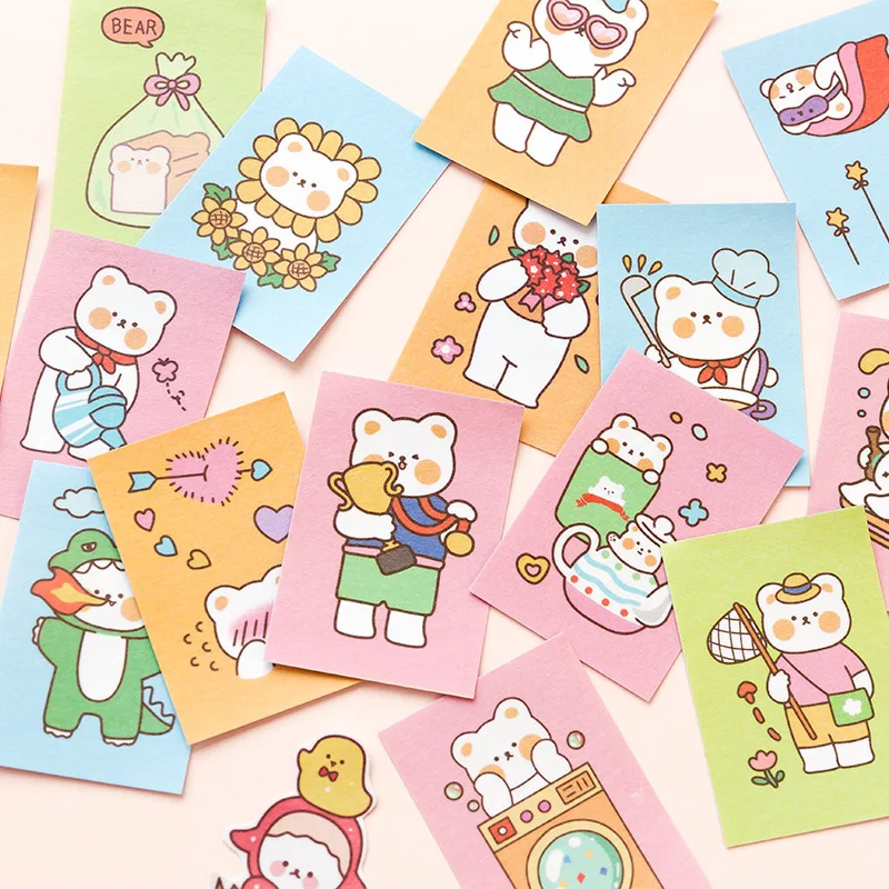 50 листов милые клейкие стикеры с мультяшными персонажами наклейки сделай сам