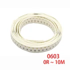 100 шт. 0603 5% SMD резистор 0R  10M 110 Вт, для детей 0, 1, 1 10 100 150 220 330 470 Ом 2,2 K 100K 1 10 м 0R 1R 10R 100R 150R 220R 330R 470R