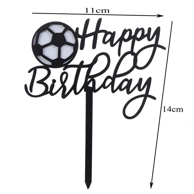 Новый футбольный акриловый торт Топпер Новинка для торта С Днем Рождения