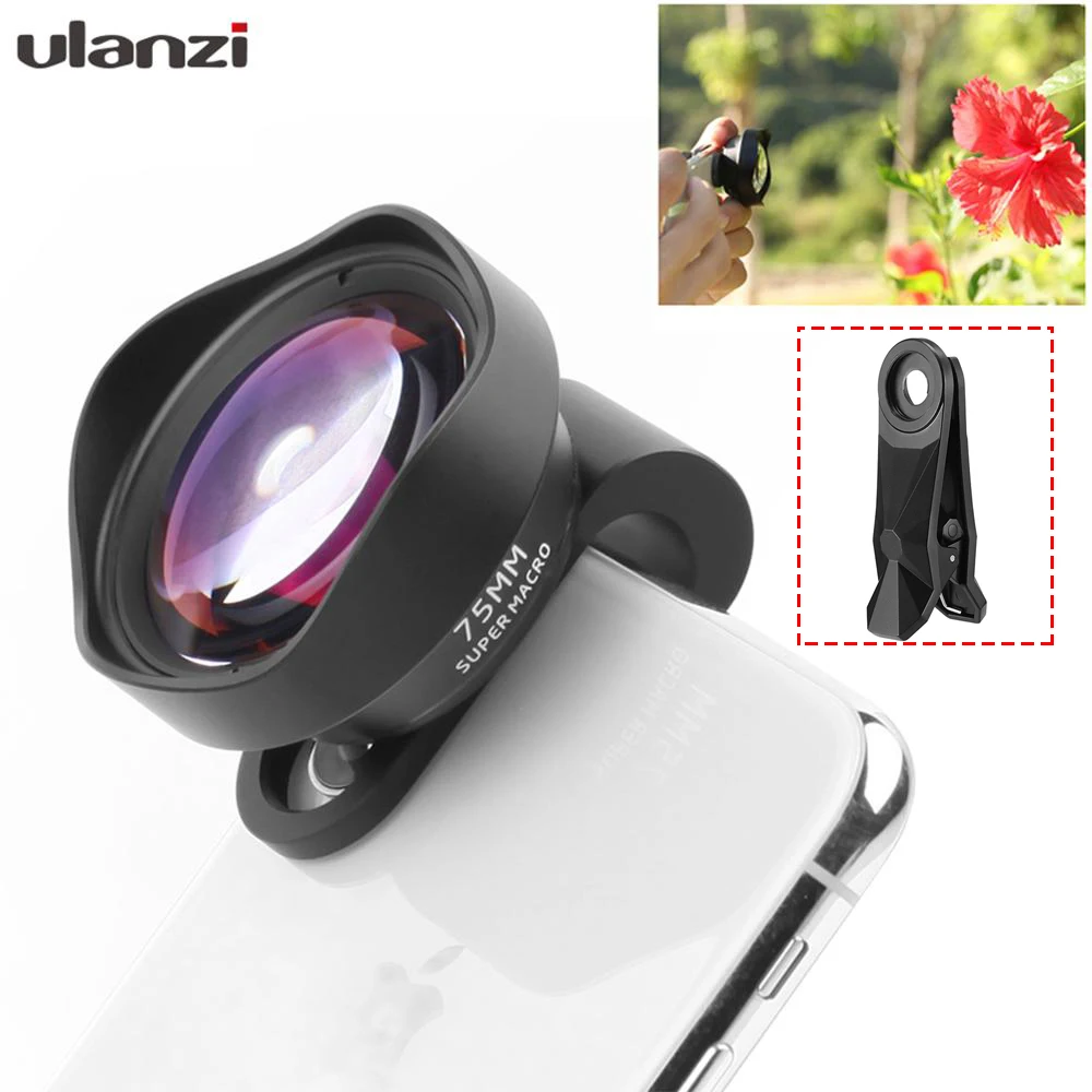 Макрообъектив Ulanzi 75 мм HD без искажений эффект DSLR зажим для iPhone 11 Samsung Huawei Xiaomi