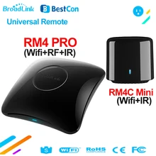Broadlink RM4 PRO WiFi IR RF Universal Smart Home Remote Control BestCon RM4C Mini IR TV Controller Works with Alexa Google Home Broadlink RM4 PRO WiFi IR RF Universal Smart Home Remote Control BestCon RM4C Mini IR TV Controller Works with Alexa Google Home