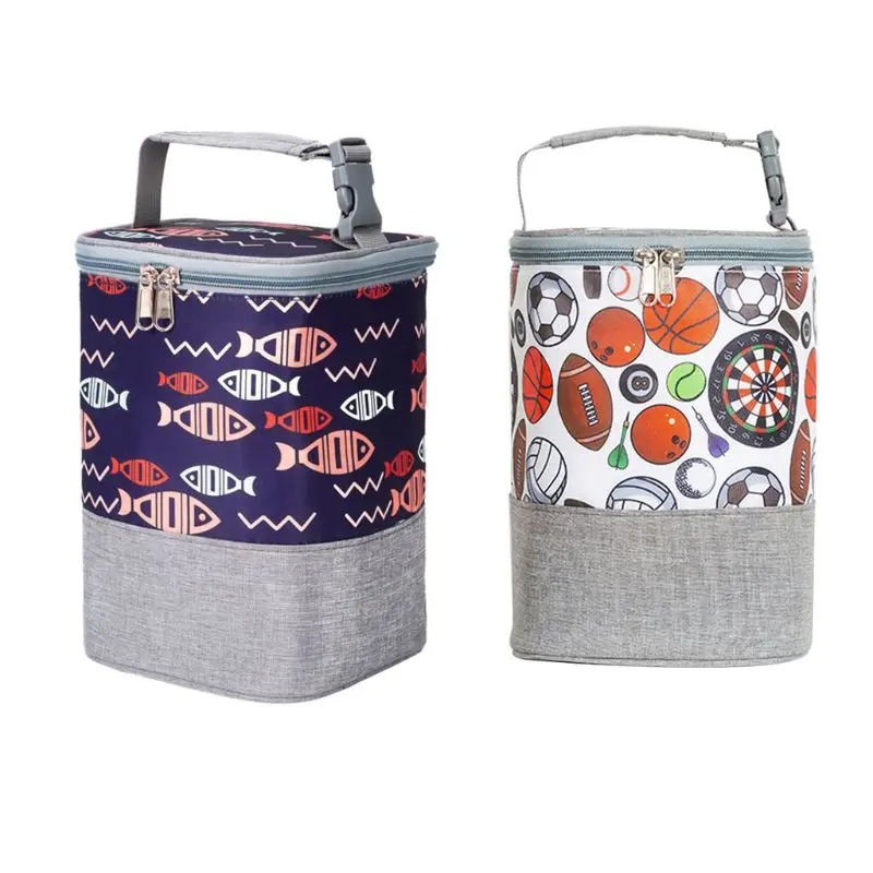 

Портативный теплоизолированный Ланч-бокс с принтом, сумка для хранения пикника, сумка M2EB