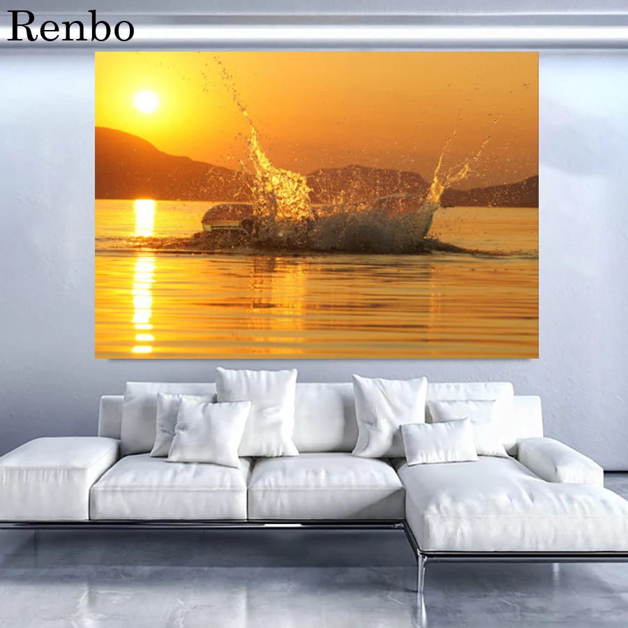 

Full Square/Round Drill 5D DIY Diamond Painting Lake sunset landscape Embroidery Cross Stitch 3d Home Decor diamond mosaic kit