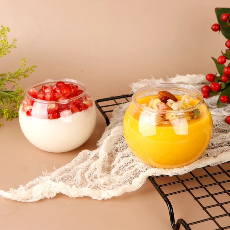 

25pcs small ice cream cups party birthday pastry dessert cups clear packaigng yogurt cup PET plastic cups 75ml 160ml 200ml