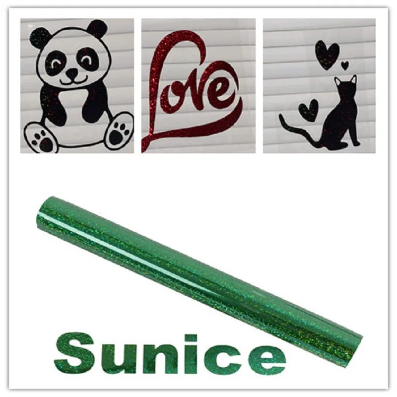 

SUNICE 25cmX30cm Holographic Iron-on Heat Transfer Vinyl Press Film For Plotter T-shirt 5 Color Mixed Pack Festival Gift Skirt